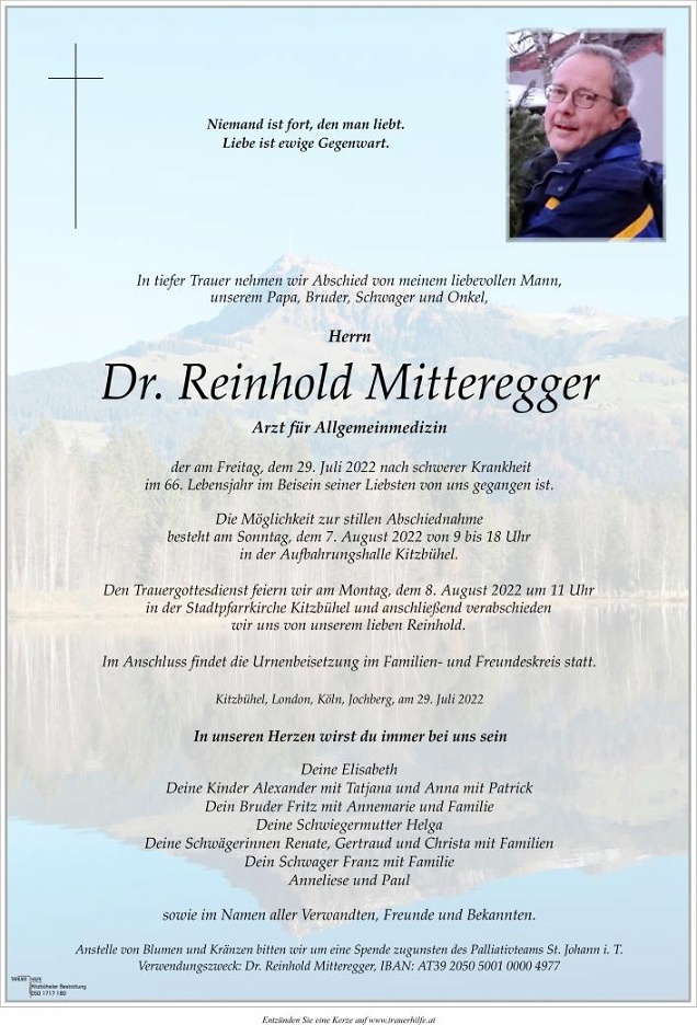 Dr. Reinhold Mitteregger